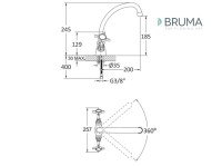 MEDIDAS MONOBLOCK DE LAVABO BRUMA